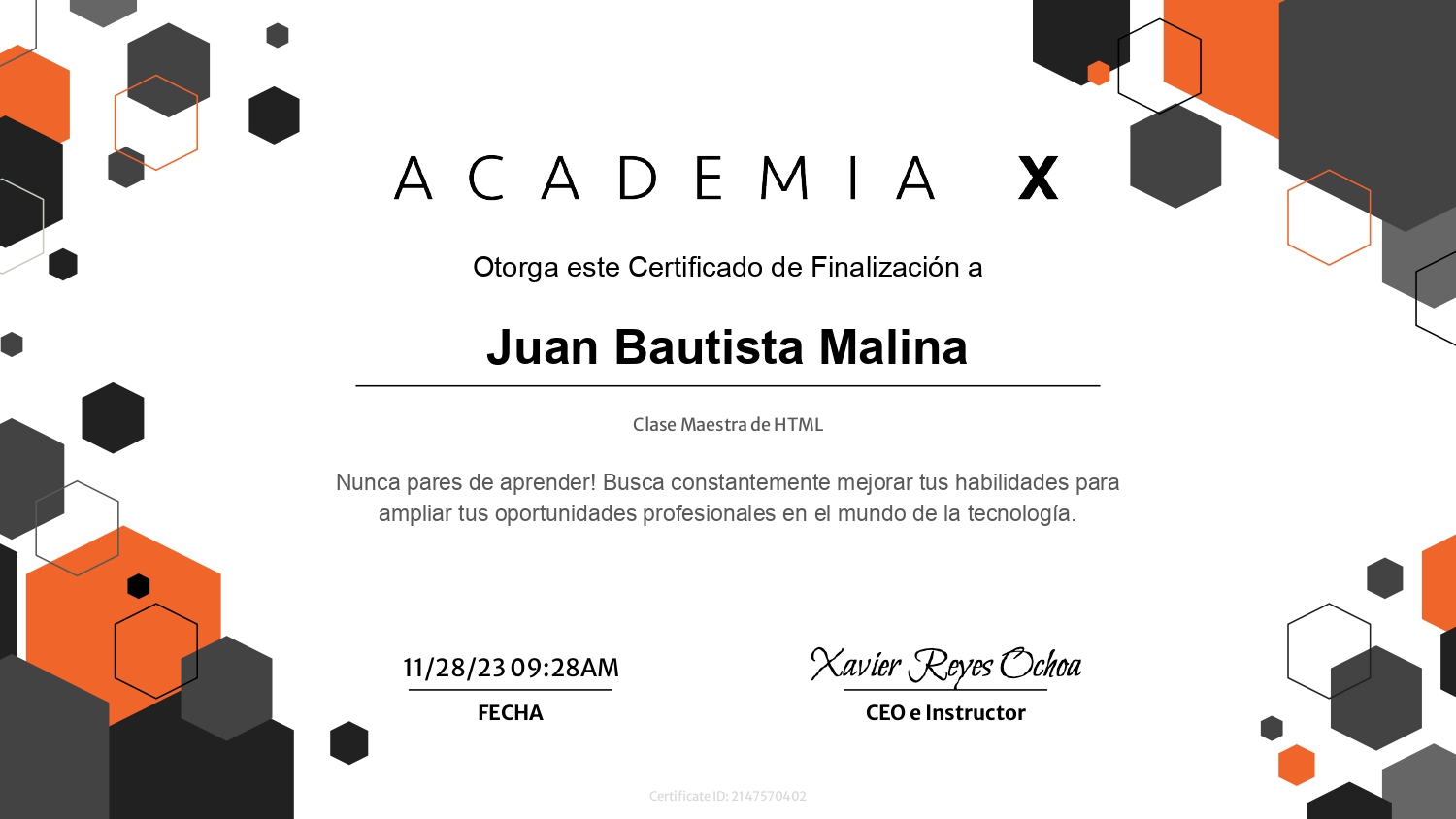 HTML AcademiaX